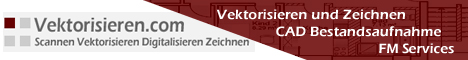 Digitalisieren und Vektorisierung von Bauplänen,  und Papierzeichnungen in CAD Dateien